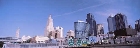 Framed Low angle view of downtown Kansas City Print