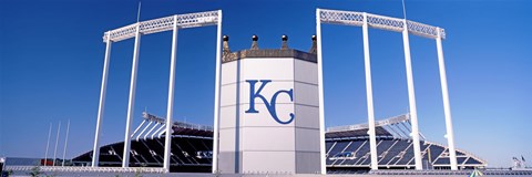 Framed Baseball stadium, Kauffman Stadium, Kansas City, Missouri, USA Print