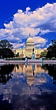 Framed Government building on the waterfront, Capitol Building, Washington DC Print