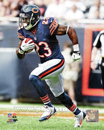 Framed Devin Hester Carrying Football Print