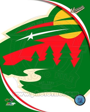 Framed Minnesota Wild 2013 Team Logo Print