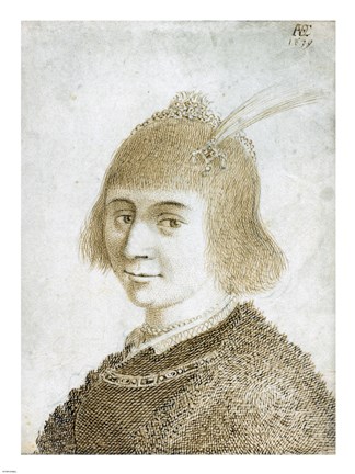 Framed Portrait of a Lady Print