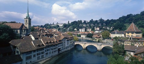 Framed Switzerland, Bern, Aare River Print