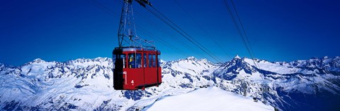 Framed Cable Car Andermatt Switzerland Print