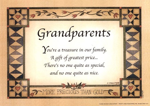 Framed Grandparents Print
