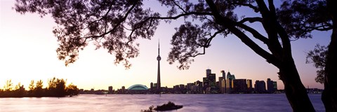 Framed Skyline CN Tower Skydome Toronto Ontario Canada Print