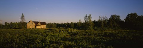 Framed Abandoned house in a field, Ellenburg, New York, USA Print