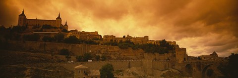 Framed Low angle view of a castle, Alcazar, Toledo, Spain Print