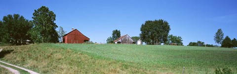 Framed Barn in a field, Missouri, USA Print