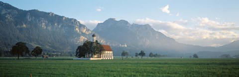 Framed St Coloman's Church, Bavaria, Germany Print