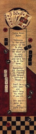 Framed Game Room Rules Print