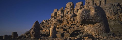 Framed Rocks on a cliff, Mount Nemrut, Nemrud Dagh, Cappadocia, Antolia, Turkey Print