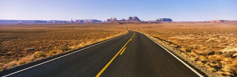 Framed Road passing through a desert, Monument Valley, Arizona, USA Print