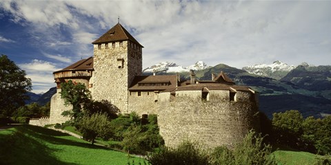 Framed Castle in Vaduz Lichtenstein Print