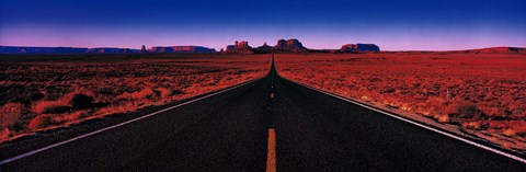 Framed Road Monument Valley Tribal Park UT USA Print