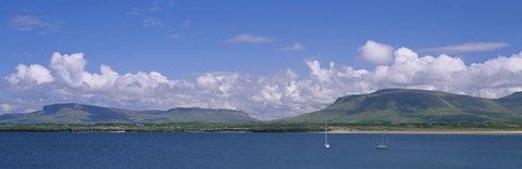 Framed High angle view of a sailboat, Donegal Bay, Republic of Ireland Print