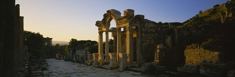 Framed Facade of a temple, Hadrian Temple, Ephesus, Turkey Print