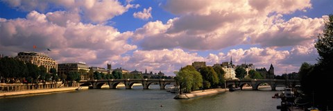 Framed France, Paris, Seine River Print