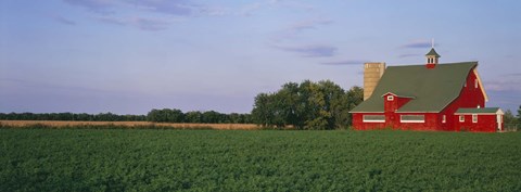 Framed Red Barn Kankakee IL USA Print