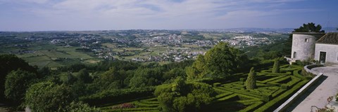 Framed High angle view of a town, Pousada, Sintra, Lisbon, Portugal Print
