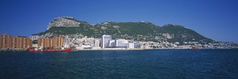 Framed Buildings at the waterfront, Rock of Gibraltar, Gibraltar Print