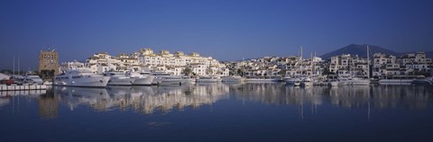 Framed Buildings at the waterfront, Marbella, Spain Print