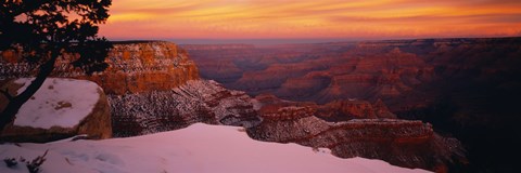 Framed Rock formations on a landscape, Grand Canyon National Park, Arizona, USA Print