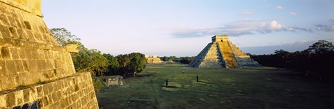 Framed Pyramids at an archaeological site, Chichen Itza, Yucatan, Mexico Print