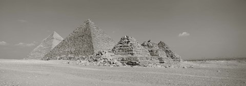 Framed Pyramids Of Giza, Egypt Print