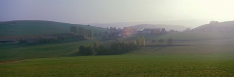 Framed Misty Rural Scene, Near Neuhaus, Black Forest (Schwarzwald), Germany Print