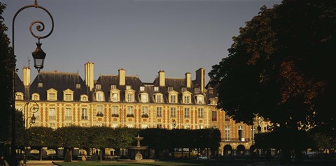 Framed Facade of a building, Place des Vosges, Paris, France Print