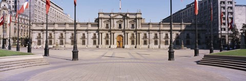 Framed Facade of a palace, Plaza De La Moneda, Santiago, Chile Print