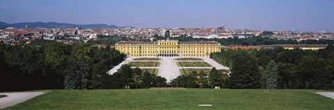 Framed Formal garden in front of a palace, Schonbrunn Palace, Vienna, Austria Print