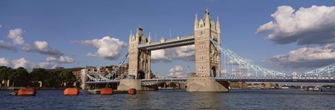 Framed Bridge Over A River, Tower Bridge, Thames River, London, England, United Kingdom Print