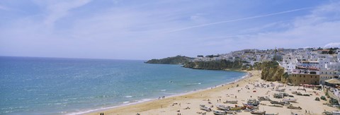 Framed High angle view of the beach, Albufeira, Faro, Algarve, Portugal Print