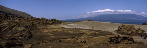 Framed Landscape with ocean in the background, Isabela Island, Galapagos Islands, Ecuador Print