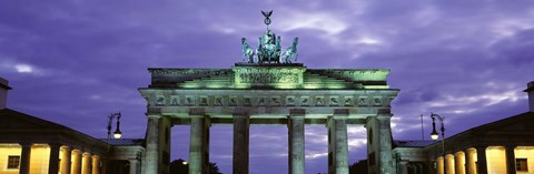 Framed Low Angle View Of The Brandenburg Gate, Berlin, Germany Print