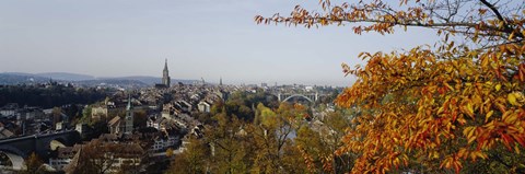 Framed High angle view of buildings, Berne Canton, Switzerland Print