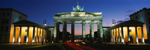 Framed Low angle view of a gate, Brandenburg Gate, Berlin, Germany Print