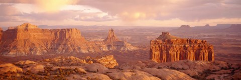 Framed Rock formations on a landscape, Canyonlands National Park, Utah, USA Print