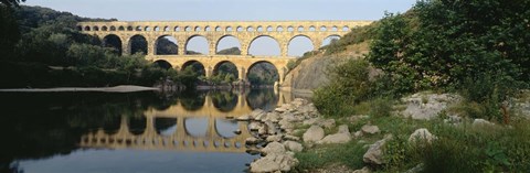 Framed France, Nimes, Pont du Gard Print