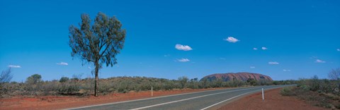 Framed Road Ayers Rock Uluru-Kata Tjuta National Park Australia Print
