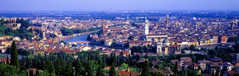 Framed Cityscape, Verona, Italy Print