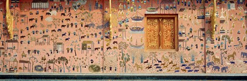 Framed Wall mural, Wat Xien Thong, Luang Prabang, Laos Print