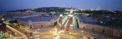 Framed Ariel View of Barcelona, Spain Print