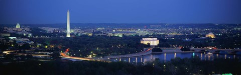 Framed Panoramic view of Washington DC Print