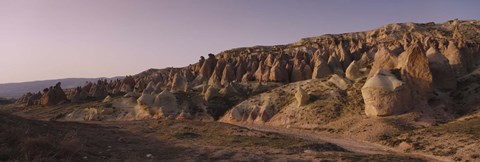 Framed Rock formations on a landscape, Cappadocia, Turkey Print