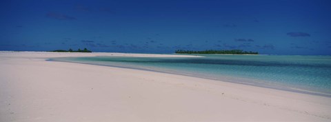 Framed Clouds over a beach, Aitutaki, Cook Islands Print