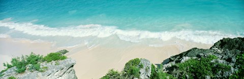 Framed Surf on the shore, Bermuda Print