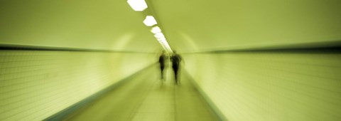 Framed Pedestrian Tunnel, Blurred Motion Print